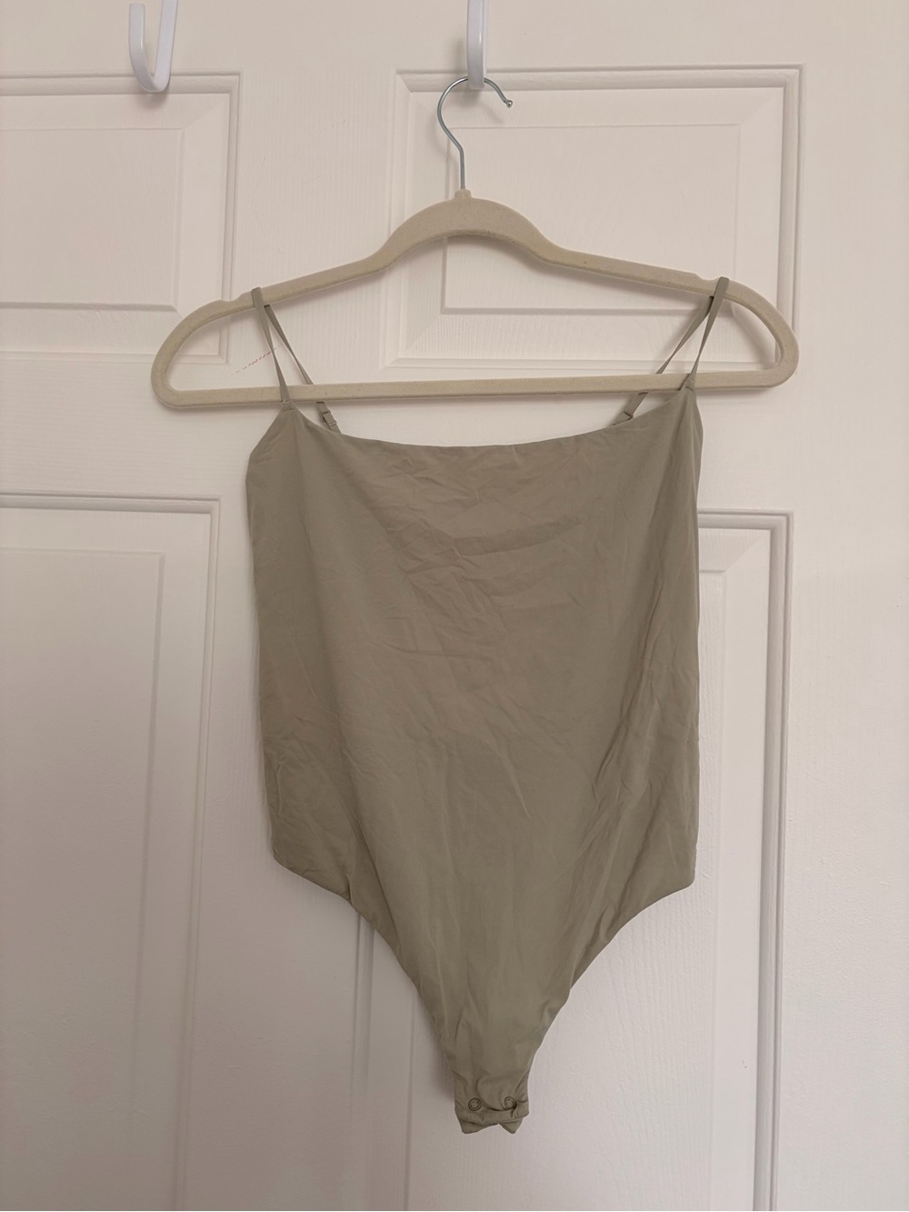 SKIMS Sage Green Spaghetti Strap Bodysuit